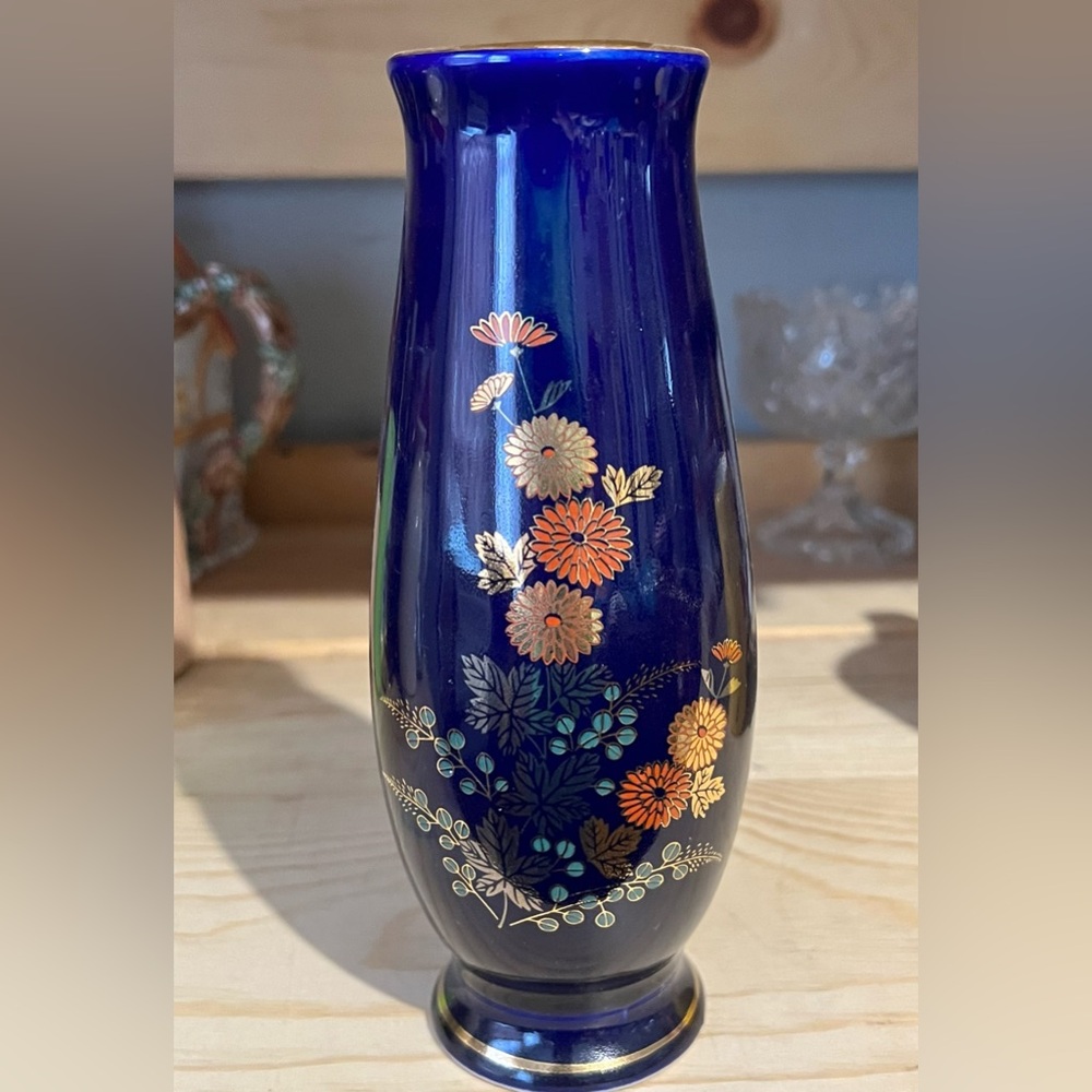 Vintage dark blue vase